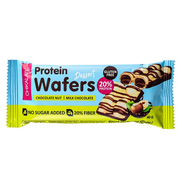 ChikaLab Protein Wafers Dessert Chocolate Nut And Milk Choclate 