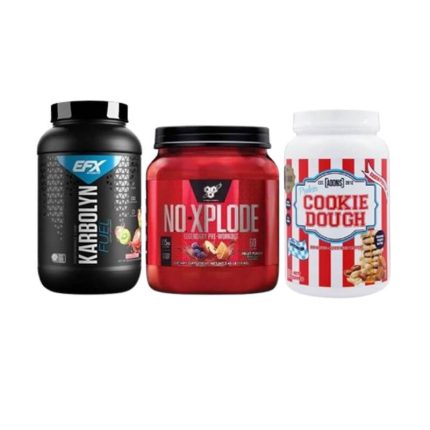 3 In 1 Adonis Casein Protein Cookie, BSN No-Xplode Legendary Pre-workout & EFX Sports Karbolyn Fuel